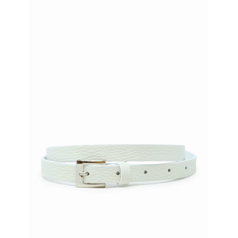 PAROSH D040177 002 BOBELT25 IVORY LEATHER BELT