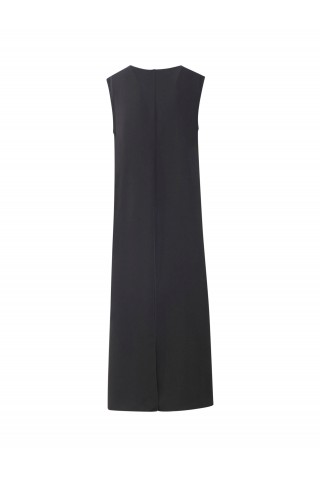 PAROSH D313072 013 PANTY25 BLACK CADY LONG BLOUSE