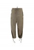 PAROSH D230742 007 NINJA GREEN OLIVE NYLON/COTTON PANTS