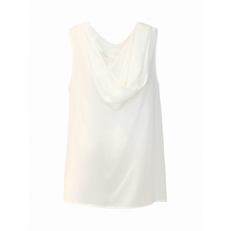 PAROSH D311642 002 SWEET IVORY CREPE DE CHINE BLOUSE