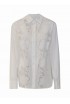 PAROSH D381222 001 CIOCCOLATO WHITE COTTON SHIRT