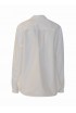 PAROSH D381222 001 CIOCCOLATO WHITE COTTON SHIRT