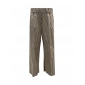 MYTHS 25D48 716 TAUPE STRIPES COTTON PANTS