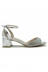 NINALILOU 351022B5/12 SILVER PATENT SANDALS