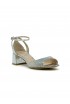 NINALILOU 351022B5/12 SILVER PATENT SANDALS