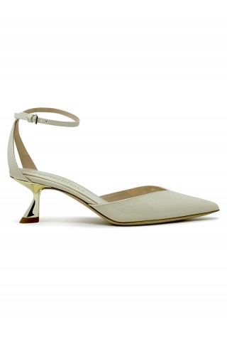 NINALILOU 351274P5/4 IVORY PATENT PUMPS