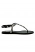 NINALILOU 351172FR/1 BLACK NAPPA FLAT SANDAL