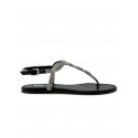 NINALILOU 351172FR/1 BLACK NAPPA FLAT SANDAL