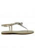 NINALILOU 351171FR/3 PLATINUM NAPPA FLAT SANDAL