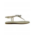 NINALILOU 351171FR/3 PLATINUM NAPPA FLAT SANDAL