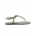 NINALILOU 351172FR/2 SILVER NAPPA FLAT SANDAL