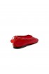 ALOHAS S100586-04 RED FABRIC/LEATHER GILL BALLERINA FLAT SHOES