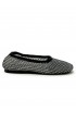 ALOHAS S100586-02 BLACK FABRIC/LEATHER GILL BALLERINA FLAT SHOES