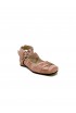 ALOHAS S100750-04 PINK SILK VOLANT BALLET FLAT SHOES