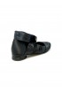 ALOHAS S100750-01 BLACK SILK VOLANT BALLET FLAT SHOES