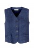 ANTONELLI N3694 812 550 DENIM LINEN FROSINONE GILET