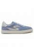 STUART WEITZMAN SK928 LIGHT BLUE AND WHITE LEATHER/SUEDE RUNAROUND SNEAKERS