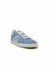 STUART WEITZMAN SK928 LIGHT BLUE AND WHITE LEATHER/SUEDE RUNAROUND SNEAKERS