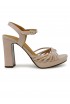 CHIE MIHARA PINK PATENT LEATHER CANETI SANDALS