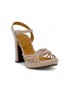 CHIE MIHARA PINK PATENT LEATHER CANETI SANDALS