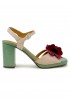 CHIE MIHARA MULTICOLOR PATENT LEATHER PARLOTA SANDALS