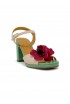CHIE MIHARA MULTICOLOR PATENT LEATHER PARLOTA SANDALS
