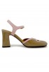 CHIE MIHARA MOKA/PINK PATENT LEATHER MISAYA SANDALS