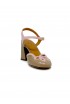 CHIE MIHARA MOKA/PINK PATENT LEATHER MISAYA SANDALS
