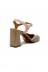 CHIE MIHARA MOKA/PINK PATENT LEATHER MISAYA SANDALS