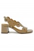 CHIE MIHARA MOKA PATENT LEATHER LEIDE SANDALS