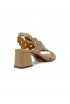 CHIE MIHARA MOKA PATENT LEATHER LEIDE SANDALS