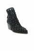 ELENA IACHI E4037 BLACK LEATHER ANKLE BOOTS