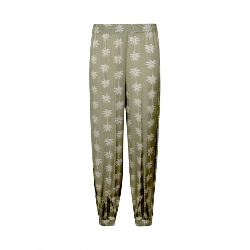 ONE FF-0025-0111 GREEN VISCOSE PANTS