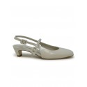 HALMANERA DINA14 IVORY TOFU PATENT LEATHER GLAZE SANDALS