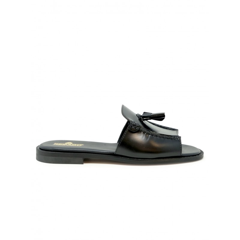 SEBAGO 73115ZW WILL BLACK LEATHER MULES