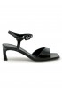 HALMANERA TAMI08 BLACK LEATHER BARON SANDALS