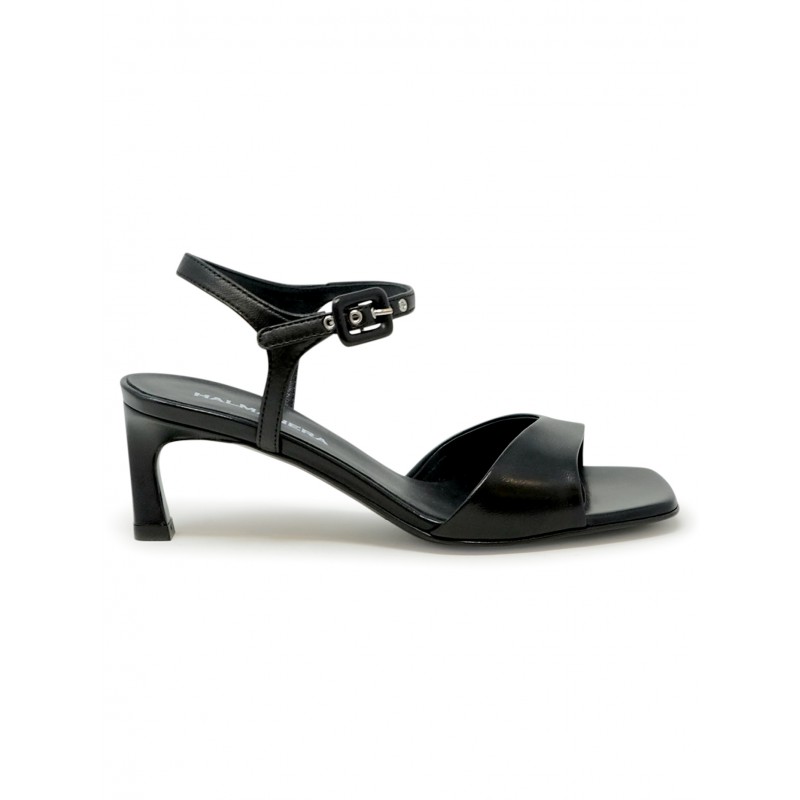 HALMANERA TAMI08 BLACK LEATHER BARON SANDALS
