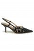 LELLA BALDI LE2596 BLACK LEATHER SANDALS