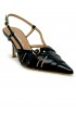 LELLA BALDI LE2596 BLACK LEATHER SANDALS