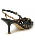 LELLA BALDI LE2596 BLACK LEATHER SANDALS