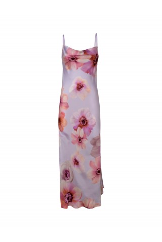 SLEEP NO MORE AB01 19-7 MULTICOLOR SILK LONG DRESS