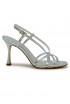 SERGIO LEVANTESI MINERVA SILVER LEATHER SANDALS