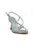 SERGIO LEVANTESI MINERVA SILVER LEATHER SANDALS