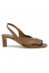 ROBERTO DEL CARLO 11709 CAMEL LEATHER SANDALS