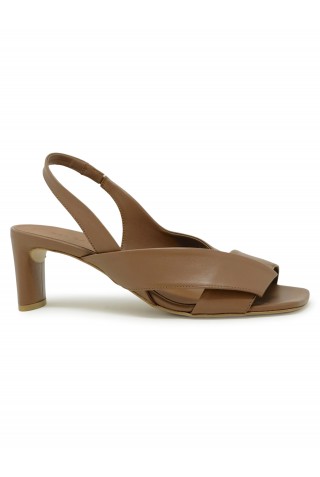 ROBERTO DEL CARLO 11709 CAMEL LEATHER SANDALS