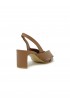 ROBERTO DEL CARLO 11709 CAMEL LEATHER SANDALS