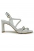 ROBERTO DEL CARLO 11924 WHITE LEATHER SANDALS