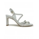ROBERTO DEL CARLO 11924 WHITE LEATHER SANDALS