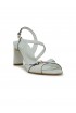 ROBERTO DEL CARLO 11924 WHITE LEATHER SANDALS