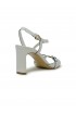ROBERTO DEL CARLO 11924 WHITE LEATHER SANDALS